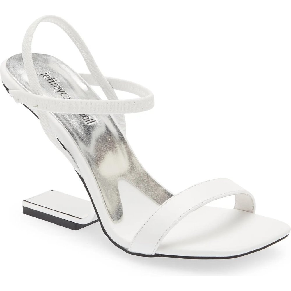 Jeffrey Campbell Geometric Sandal White 7.5
